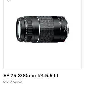 BRAND NEW CANON ef 75-300mm lens
